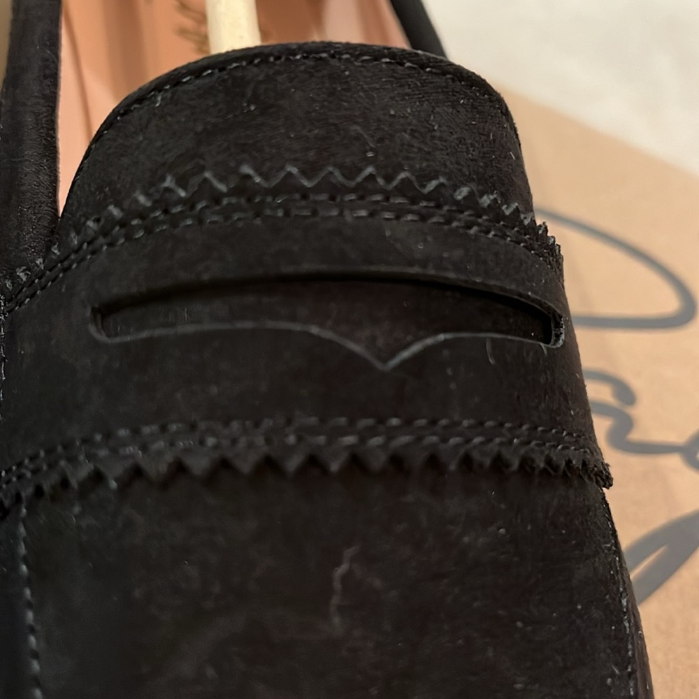 London Rag Black Pippa Suede Flat Loafers/NIB/9 - Picture 7 of 11